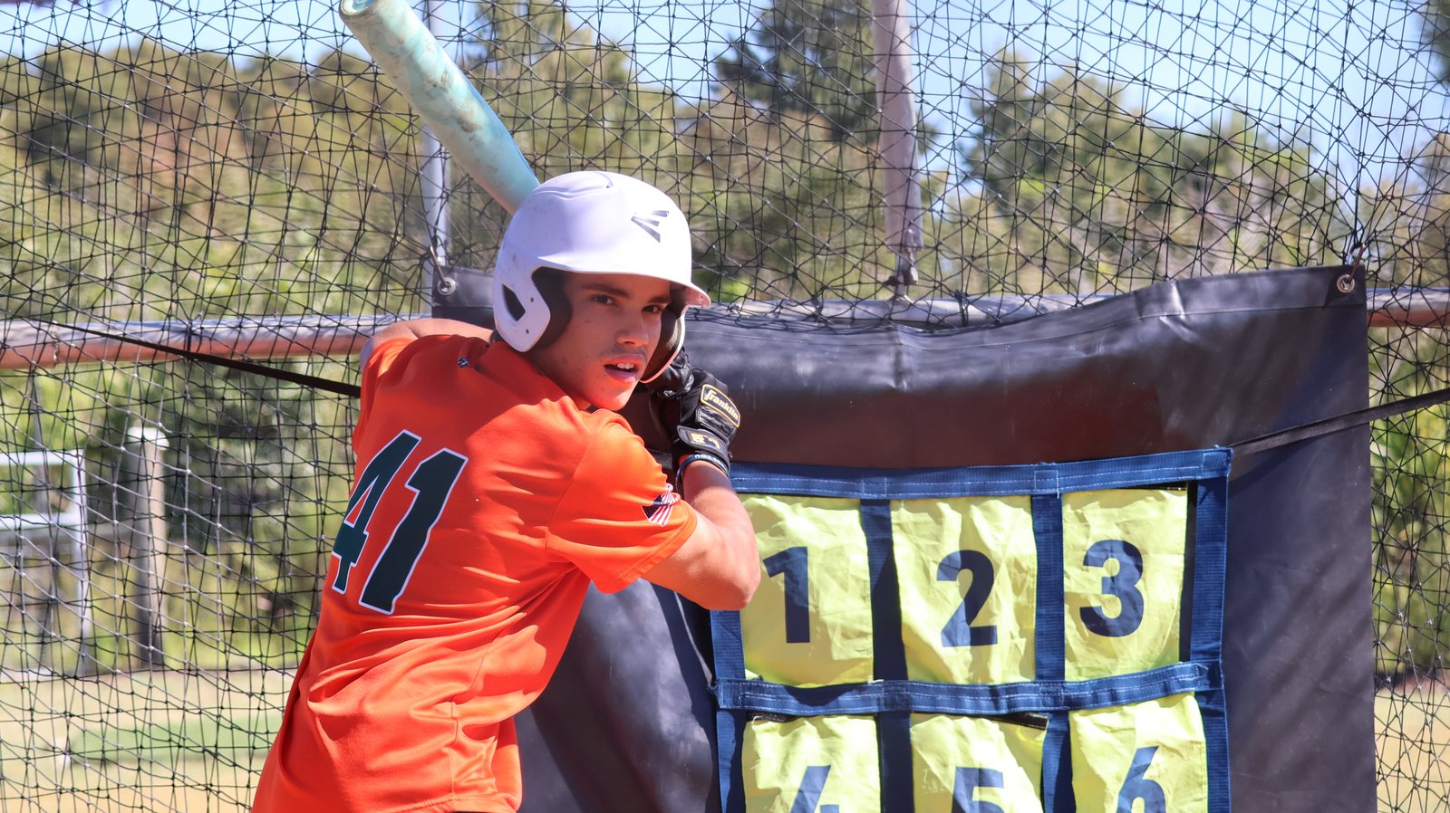 A DDLA hitter in the batting cages
