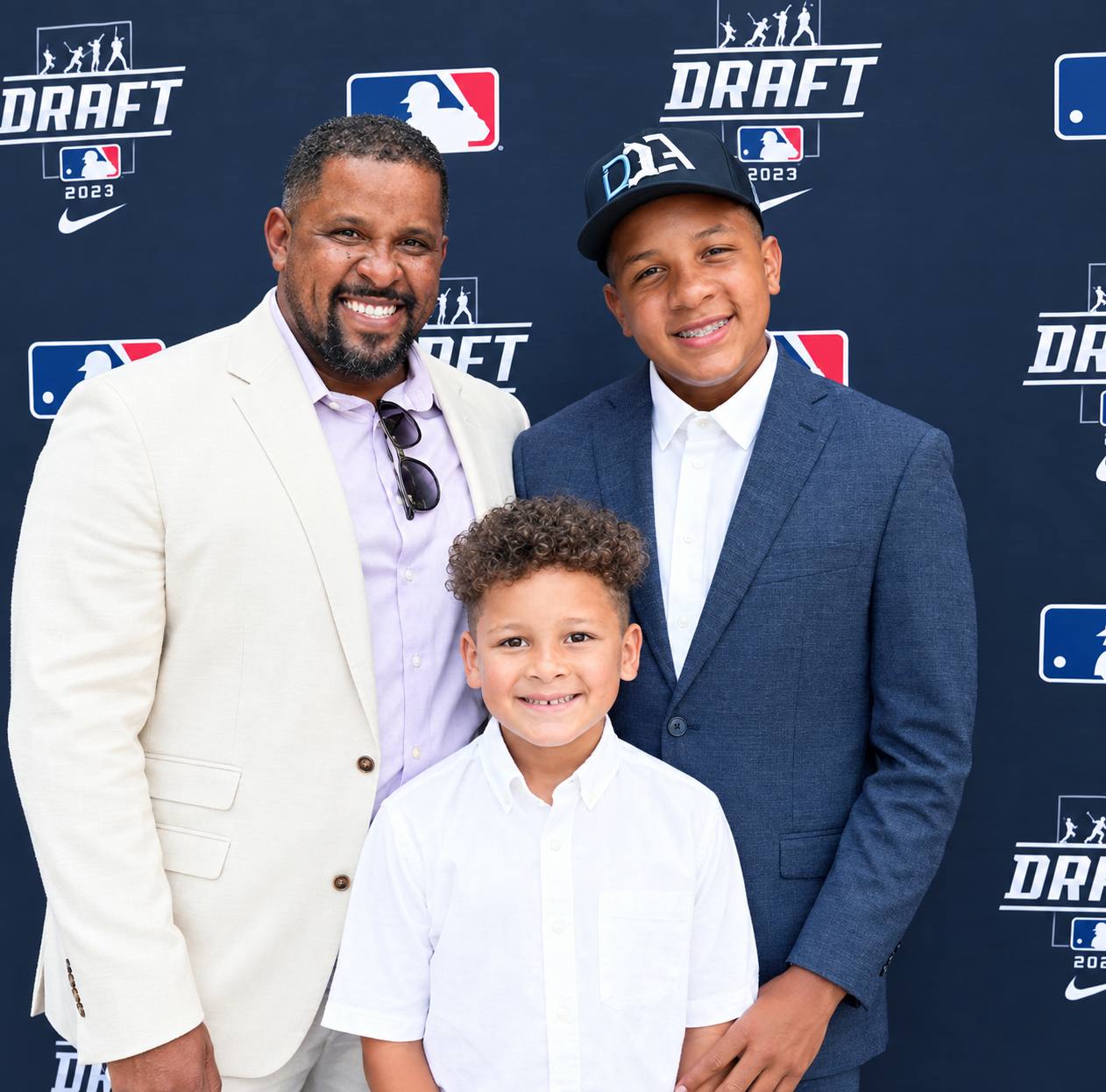 Luis Arzeno with his sons at the MLB Draft