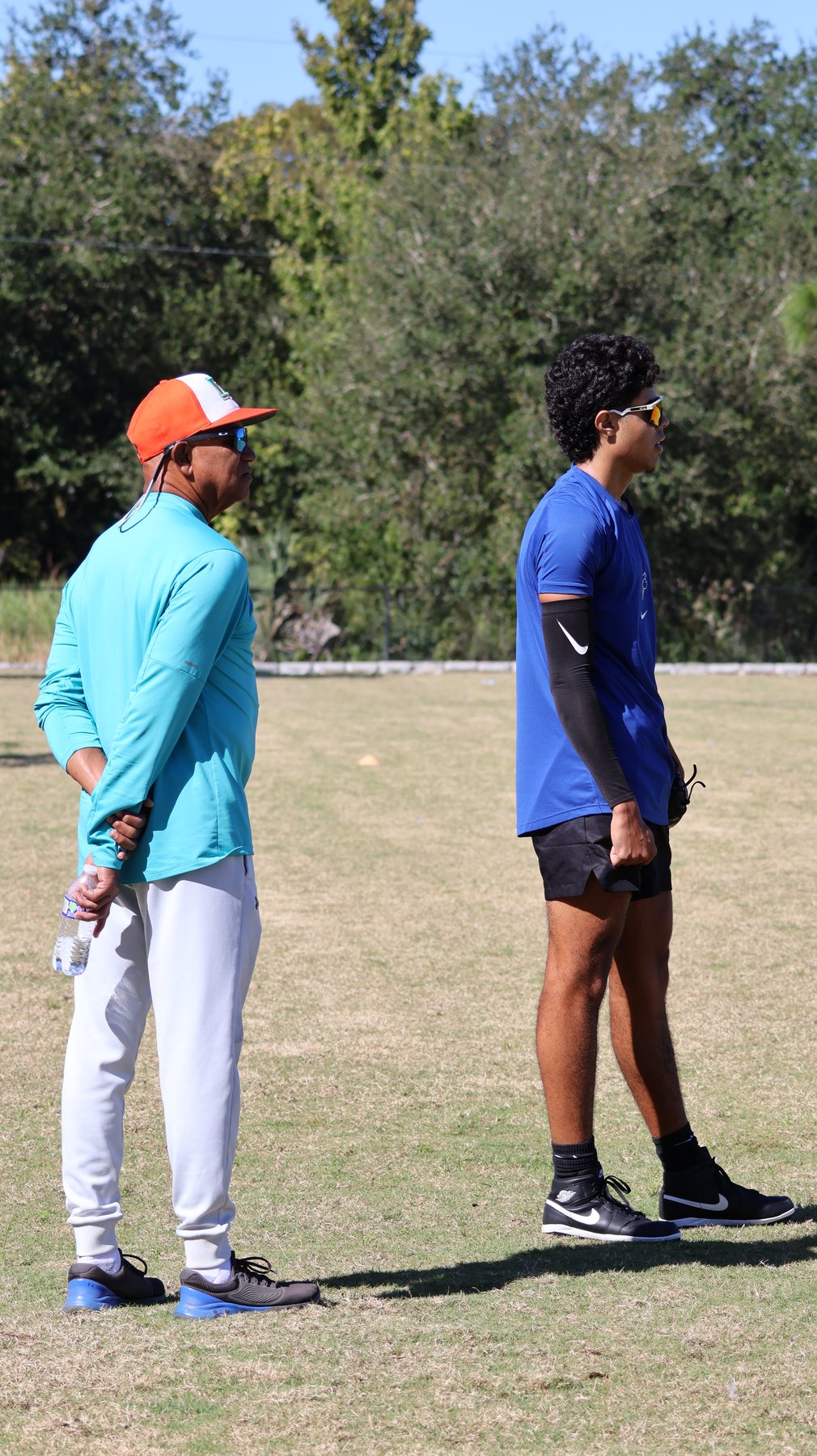 Coach Roberto Santana with his son, Roberto Kidany Santana
